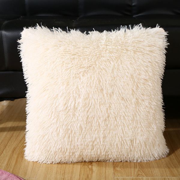 2 pakke imiteret pels pudebetræk fluffy og blød 43*43cm