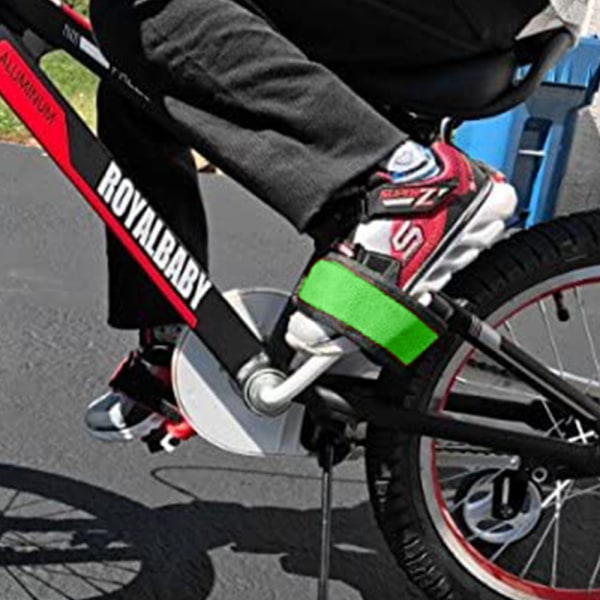2 stk Sykkelpedalstropper Pedaltåklemmer Straps Tape, Grønn