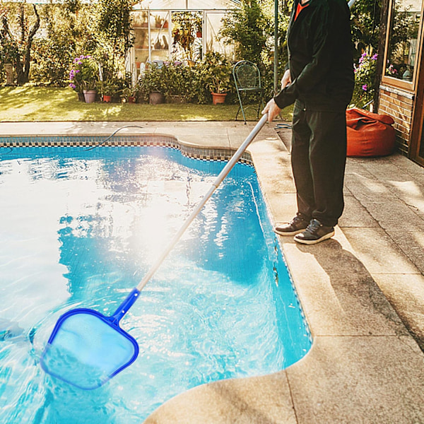 Robust Högkvalitativ Plast Pool Skimmer, Effektiv Löv- och Skräpsamlare, Finmaskig Påse För Optimal Prestanda, För Pooler, Badtunnor, Spa och
