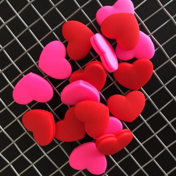 6 st Tennis Vibrationsdämpare Hjärtformad silikon