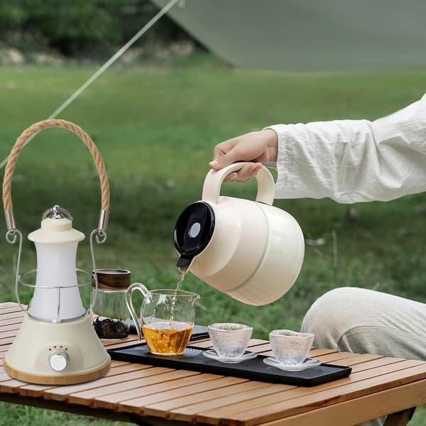 Oppladbar campinglykt, (hvit) retro utendørs campinglykt, 3