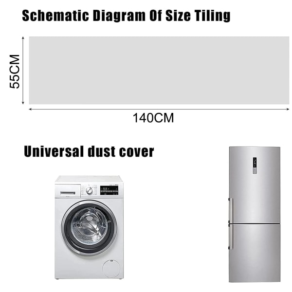 Deksel for vaskemaskin og tørketrommel for topptørketrommel og toppbeskyttelsesdeksel for vaskemaskin