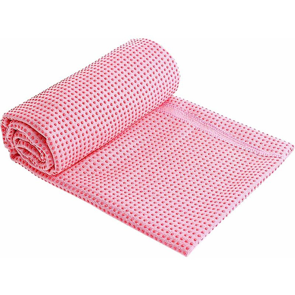 Yogamåttehåndklæde til, foldbart skridsikkert absorberende mikrofiberhåndklæde