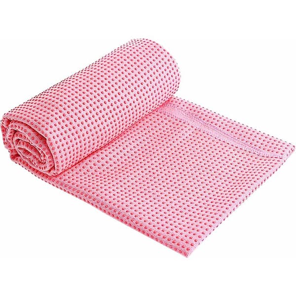Yogamattehåndkle for, sammenleggbart sklisikkert absorberende mikrofiberhåndkle