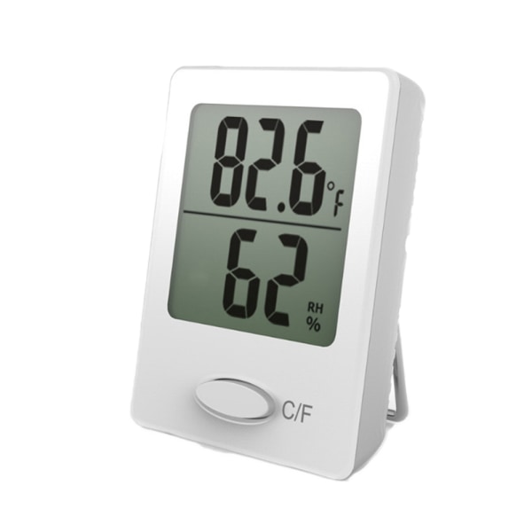 Digital trådløs termometer hygrometer, hvid skal