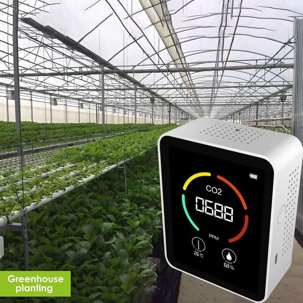 Smart luftkvalitetsmåler CO2-måler luftkvalitetstester aktivert