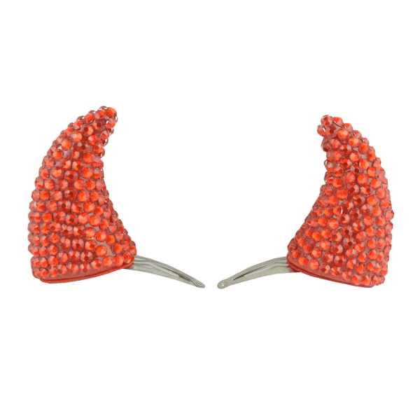 Red Devil Horn Hair Clip Hårnåle Hårtilbehør til Halloween
