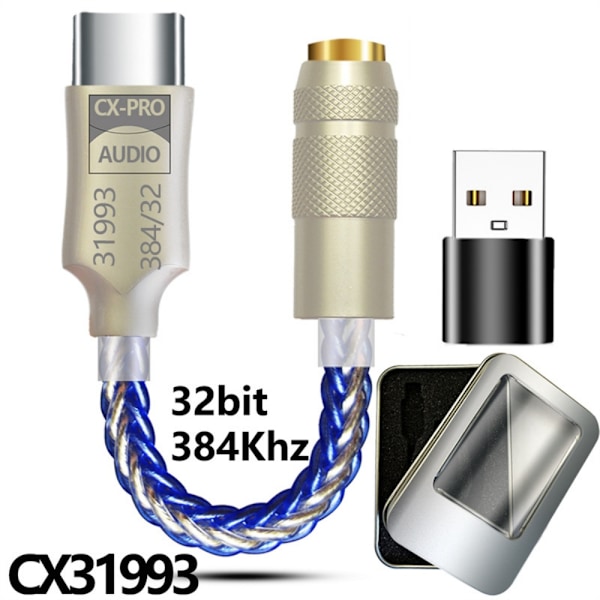 HiFi Ljudomvandlare, ALC5686 Chipset för Intelligent Analys och Sömlös Prestanda, Enkelkristall Koppar Silverpläterad Tråd för Exceptionell