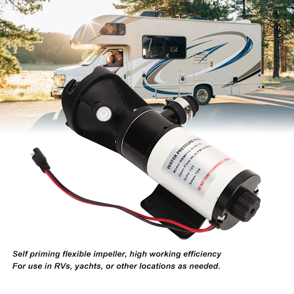 Membranpumpe DC 45LPM 12GPM Industriel Selvansugende Vandtrykspumpe Universal til RV Marine Båd Yacht 12V