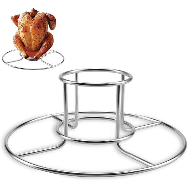 Øldåse Kyllingesteger, Rustfrit Stål Øl Kyllingestativ til Almindelige Dåser, Absorberer Smag Dybt Ind i Kødet, Perfekt til Grill og Røgeovn