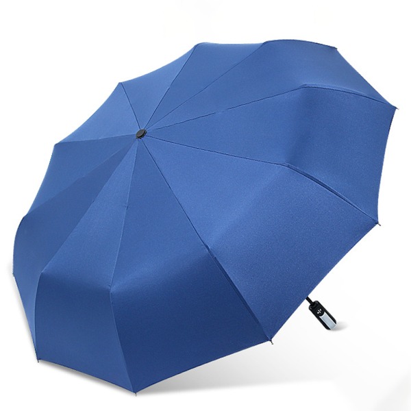 Paraply Vindtätt reseparaply Compact Folding, marinblå