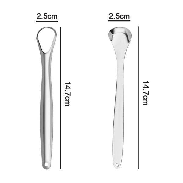 2-pak tungeskrape, rustfritt stål, hjelp din munnhygiene