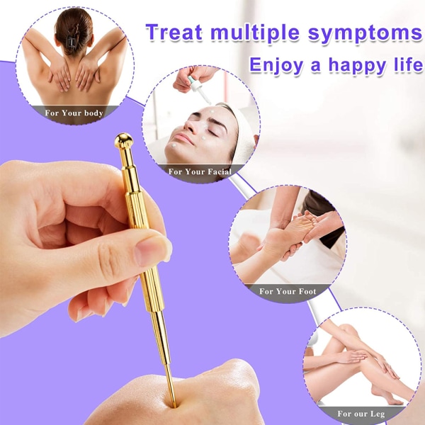 2-pack Auricular Probe Massage Tool Infällbar akupunkturpenna