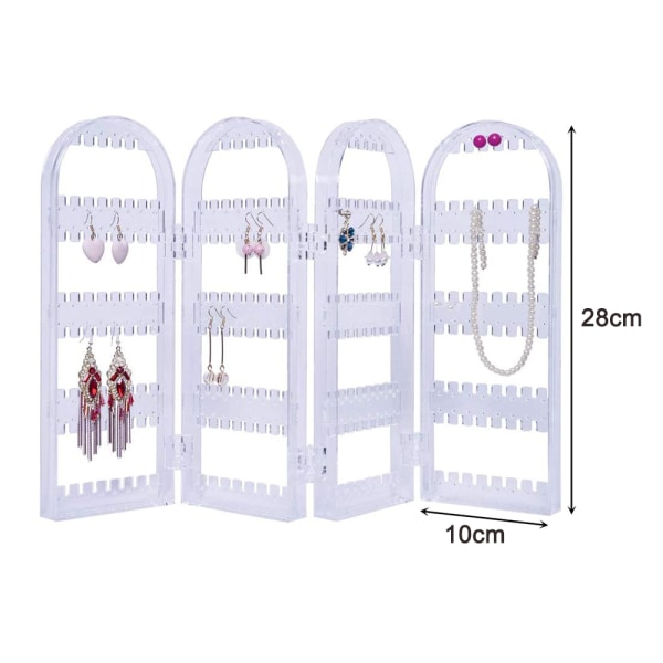 240 hullers Foldbar Akryl Ørepynt Holder, Klar