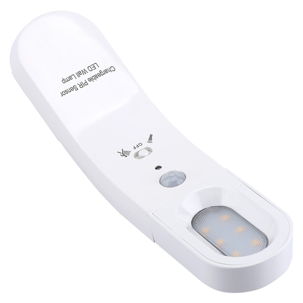 Rörelsesensorlampa Infraröd Detektor för Människokropp Smart Sensor Nattlampa (Vit vitt ljus)