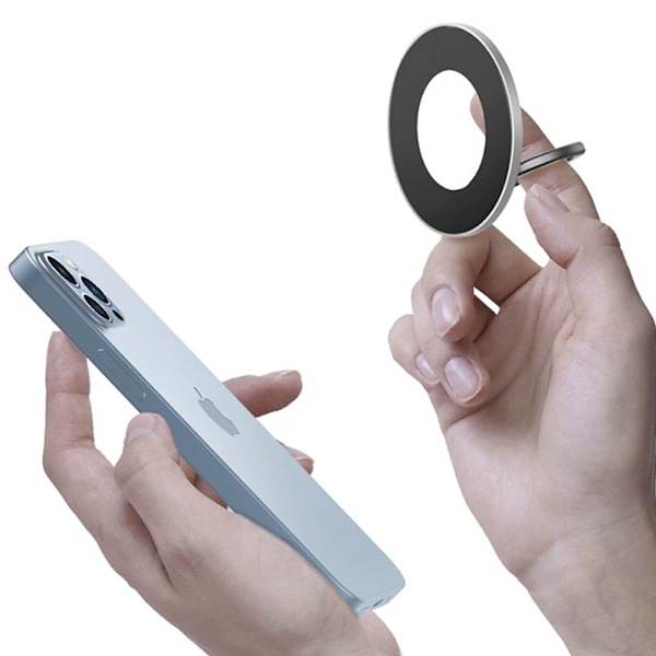 Flexibel Roterande Magnetisk Telefonringhållare, Bred Kompatibilitet Stark Magnet för MagSafe-Enheter, Dubbelsidig Magnetisk för iPhone 14 13 12 Serien