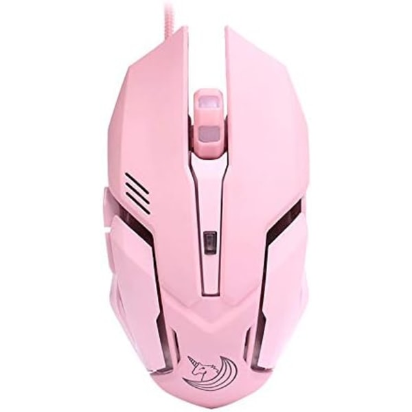 Optisk Gamingmus, Ergonomiskt Formad för Optimal Komfort, LED-Bakgrundsbelysning Skapar en Livfull Gamingatmosfär, Plug And Play för Omedelbar Användning, Bred