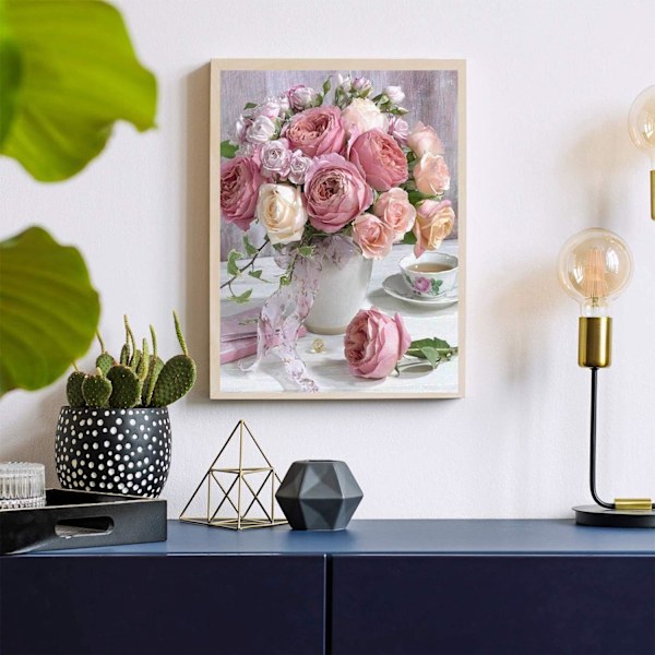 Rund Full-Diamond Design: Förvandla Ditt Vardagsrum Med Våra Anpassade Glittrande Diamanter &amp; Spark Creativity Kit, En Juvel För Artisten Inom Dig