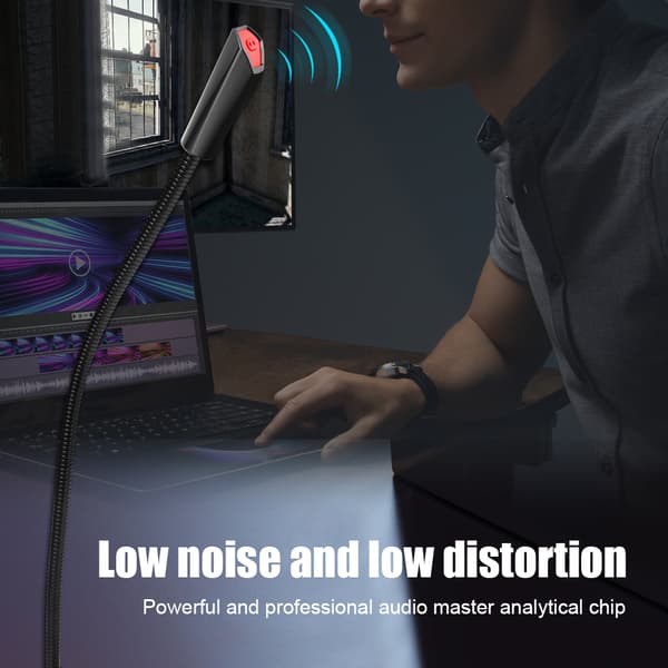 High Definition Audio, Klar Lydkvalitet Professionel Metal USB Mikrofon til Desktop og Laptop