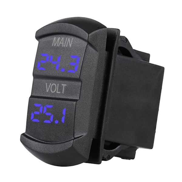 Digital Voltmeter för dubbla batteripaket med vippströmbrytarstil, snabbladdnings-USB-portar och vattentät yta