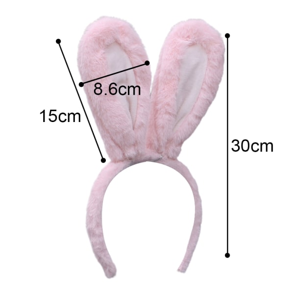 Bunny Ears -pääpanta - Pehmoiset pääsiäisen kanin korvat - pupuasu