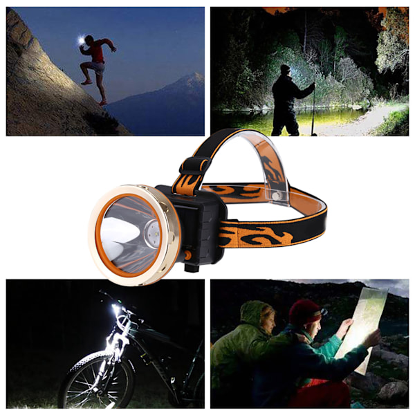 Solcelled Genopladelig LED Pandelamp 3 Tilstande Vandafvisende Hovedlygte Vandreture Camping Lommelygte