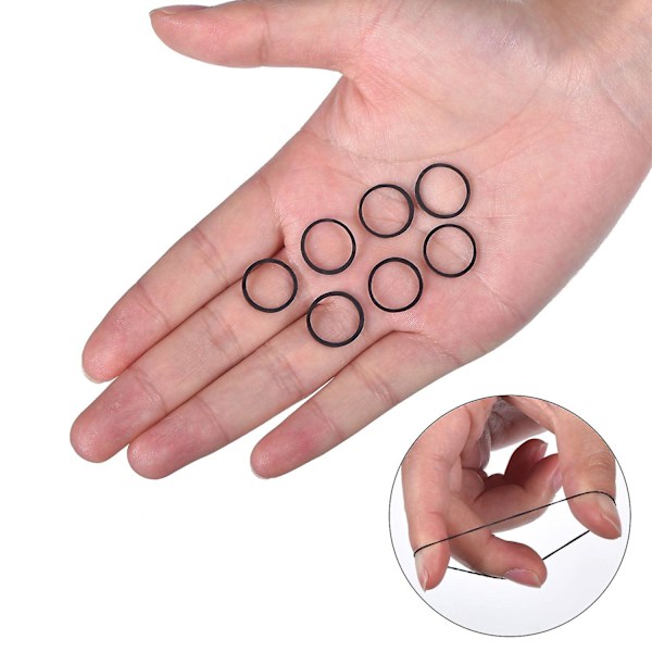 Mini Gummiband, Små Men Kraftfulla Halkfria Gummiband För Bröllopsfrisyrer Och Vardagsbruk, 2000 Pack Med Svarta Band I En Kvalitetsväska