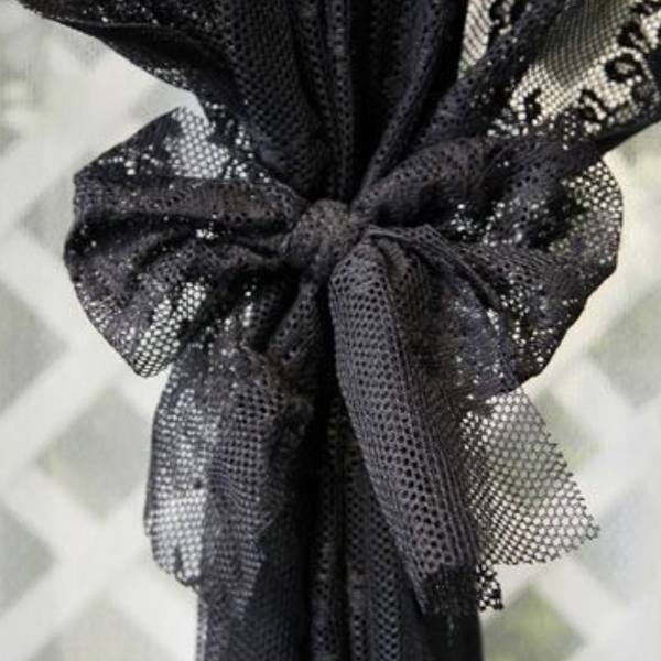 Vintage blondegardiner, broderet tylblondegardin Vinduer,