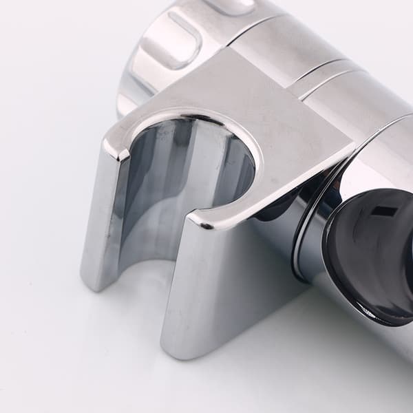 Krom dusjhodeholder, med klemmer, for 25 mm dusjstang