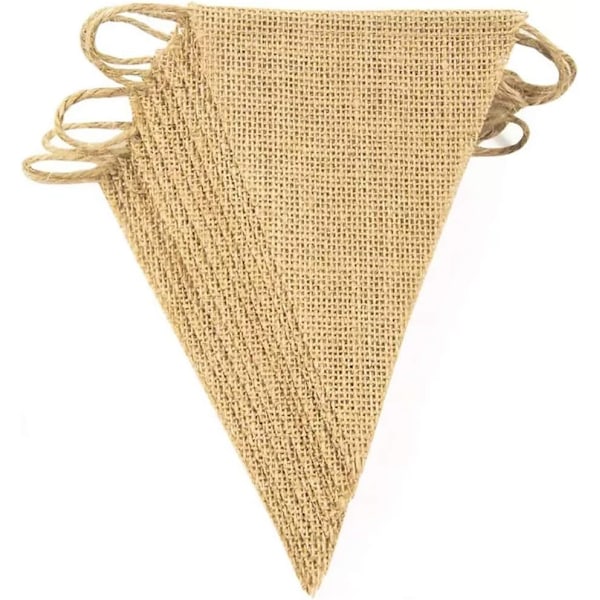 Högkvalitativ Tjock Hessian Jutevävsbanner För Festdekorationer, Tomma Flaggor Perfekta För Anpassning, Idealisk För Rustikt Bröllop Eller Ceremoni, Längd: