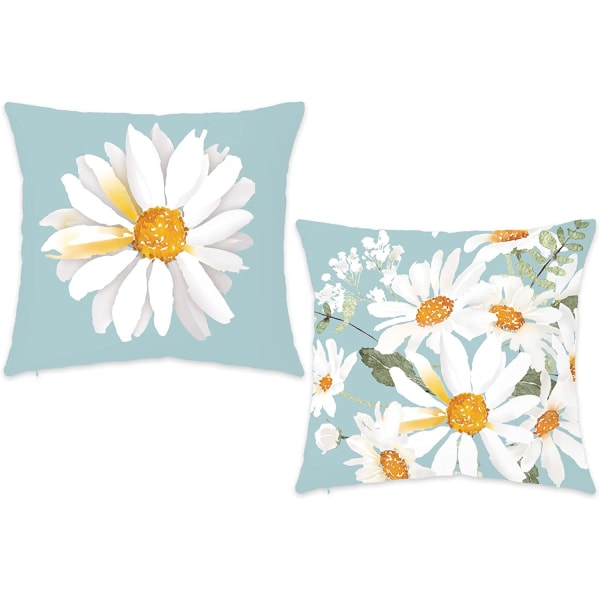 Tyynynpäälliset Set , 2 daisy kukka koristeellinen tyynynpäällinen