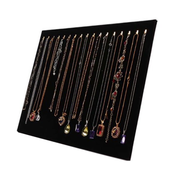17 krokar Halsband Display Stativ Halsband Stativ Örhängen Smycken