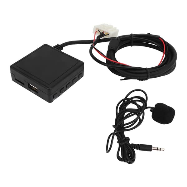 Bluetooth-adapter för bilstereo, Bluetooth 5.0-modul med intelligent röstbrusreduceringsteknik för handsfree-samtal, portabel AUX