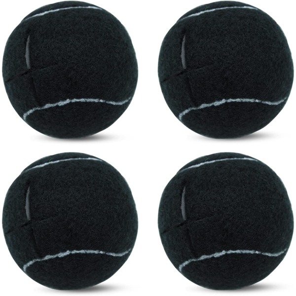 4 st tennisbollar för möbelben och golvskydd, svart
