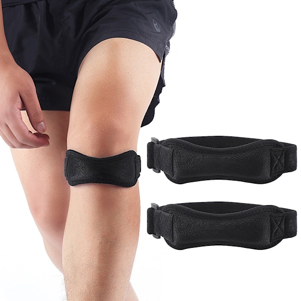 Knäband för idrottare, smärtlindring och stöd i en universell storlek (2-pack)