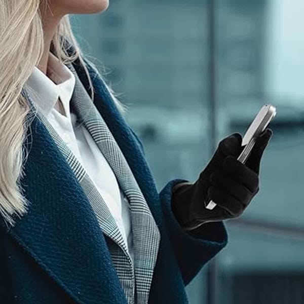 Vinterhandskar med pekskärmsfingrar Dam Vinterhandskar Utomhus T-ouch Skärm Varma Icke-reflekterande Fleecehandskar Dam Vinterhandskar Pekskärm
