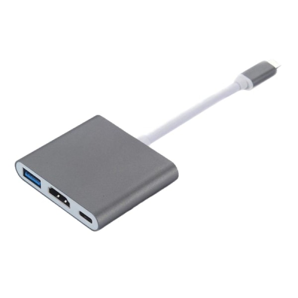 Type C til 4K HDMI 3 i 1 Multiport Adapter, til MacBook