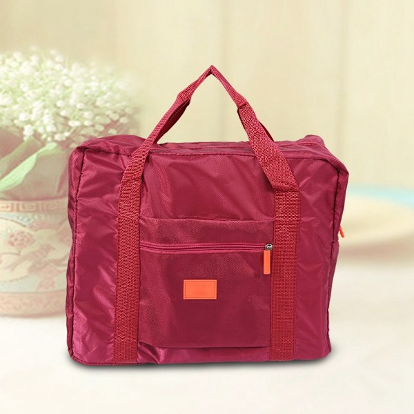 New Foldable Traveling Clothes Storage Bags Big Size Carry-on Luggage (Burgundy)