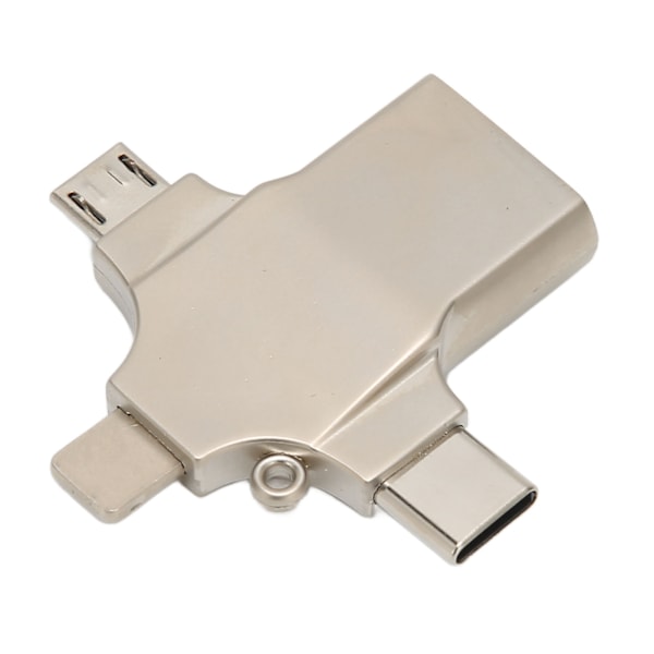 USB OTG-adapter, Stödjer Lightning USB Type C Micro USB-portar, Plug and Play för iPhone iPad Pixel PC Kamera, Hållbar konstruktion i zinklegering