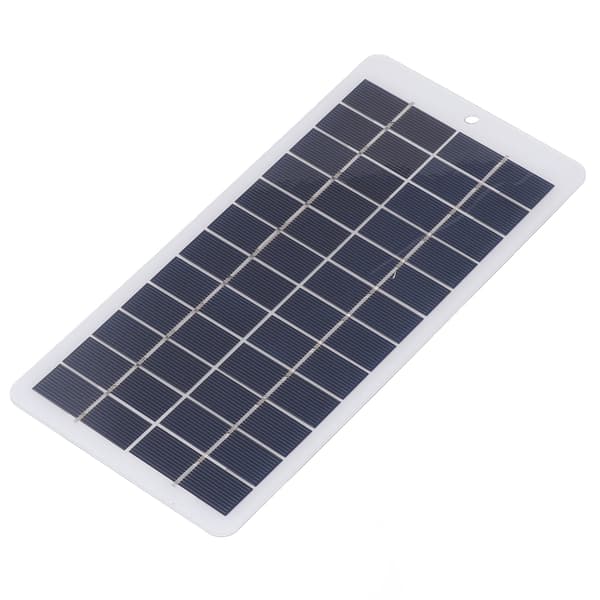 Solcellepanellader for utendørsbelysning, høyeffektivt polysilisium solcellepanel med høy lystransmisjon, 5W 12V bærbar solcelle