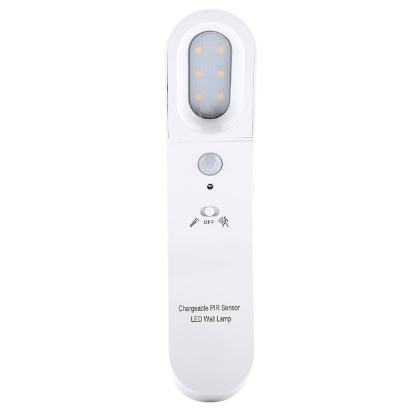 Rörelsesensorlampa Infraröd Detektor för Människokropp Smart Sensor Nattlampa (Vit vitt ljus)