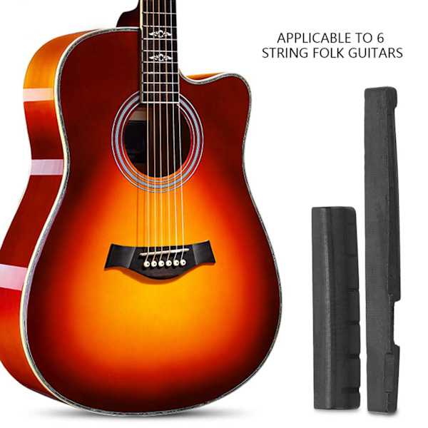 Gitarsadel, Utsökt Utseende För Akustisk Gitarrtillbehör, Bekväm Praktisk För 6-Strängade Folkgitarrer, Kompakt Design Perfekt För