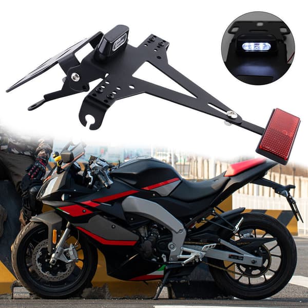Fender Eliminator Kit til Motorcykler med CNC Justerbart Monteringssystem, Universal Motorcykel Nummerpladeholder med Rustfri Stålkonstruktion