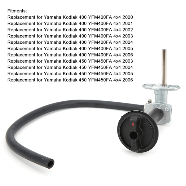 Bränsleventil Petcock Uppgraderingsfunktion för Yamaha Kodiak YFM400FA YFM450FA 4x4 2003-2006, Helt Ny Spakskruv, Eftermarknadsdelar med Toppkvalitet