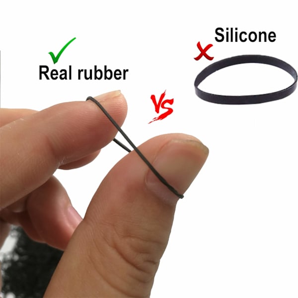 Mini gummiband, mjuka elastiska band, (1000 stycken, svart)