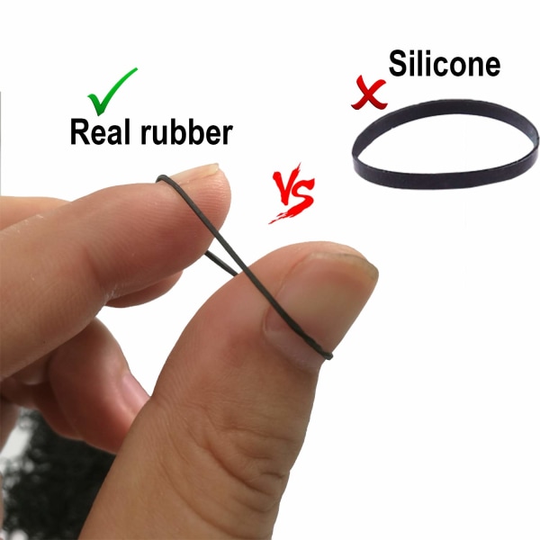 Minigummiband, mjuka elastiska band, (1000 stycken, svart)