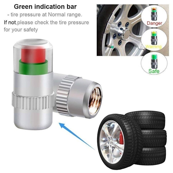 Precisionsutvecklad TPMS Däcktrycksövervakare, Stilren Design för Din Bil, Trefärgsdisplay, Högkvalitativt Rostfritt Stål, Universell