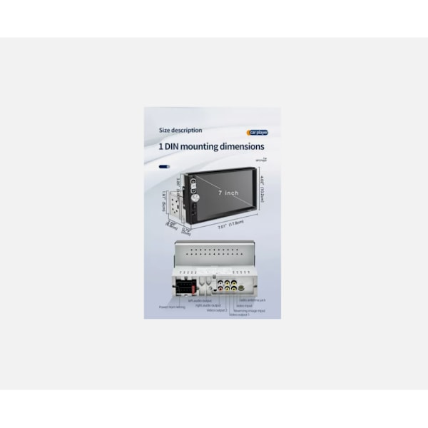 Touch Screen Bil Stereo Radio Bluetooth til Apple Carplay Android Auto FM Afspiller Touch Screen Bil Stereo Radio Bluetooth til Apple Carplay Android
