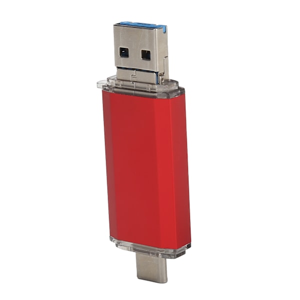 Plug and Play USB-minne, 64GB minnessticka med aluminiumlegeringshölje för iPhone, Android, PC, MacBook, hög kapacitet, dubbla kontakter, snabb