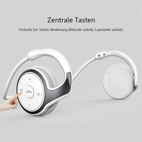 Bekväma Bluetooth-hörlurar med Svampöverdrag, Kristallklart Ljud för Sömlös Kommunikation, Over-Ear Design för Oavbrutna Träningspass, Mega Bass